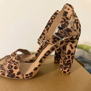 Torrid Leopard Print Chunky Heels Size 12W